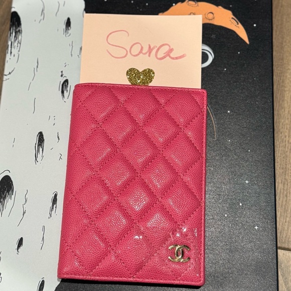 CHANEL Other - Chanel Bubble Pink Quilted Passport Holder
